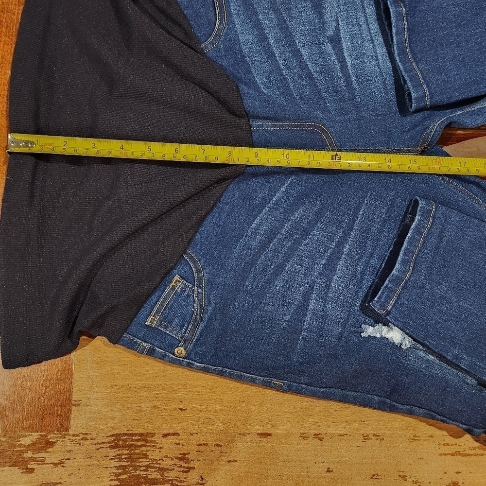 JVINI Fashion Maternity Skinny Distressed Jeans, Blue - Picture 6 of 12